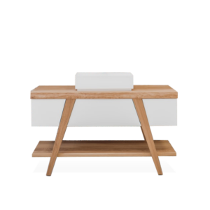 Home bathroom wooden table